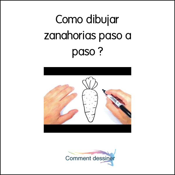 Como dibujar zanahorias paso a paso